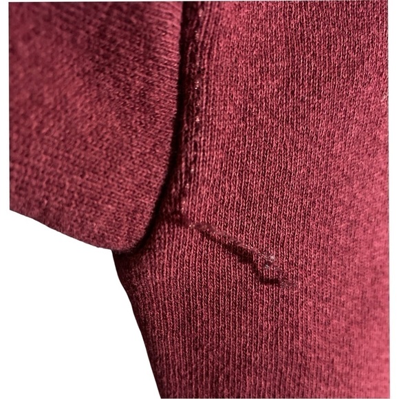 UNISEX BALLY’S CASINO 1/4 ZIP SWEATSHIRT BURGUNDY SIZE XL - Picture 6 of 7
